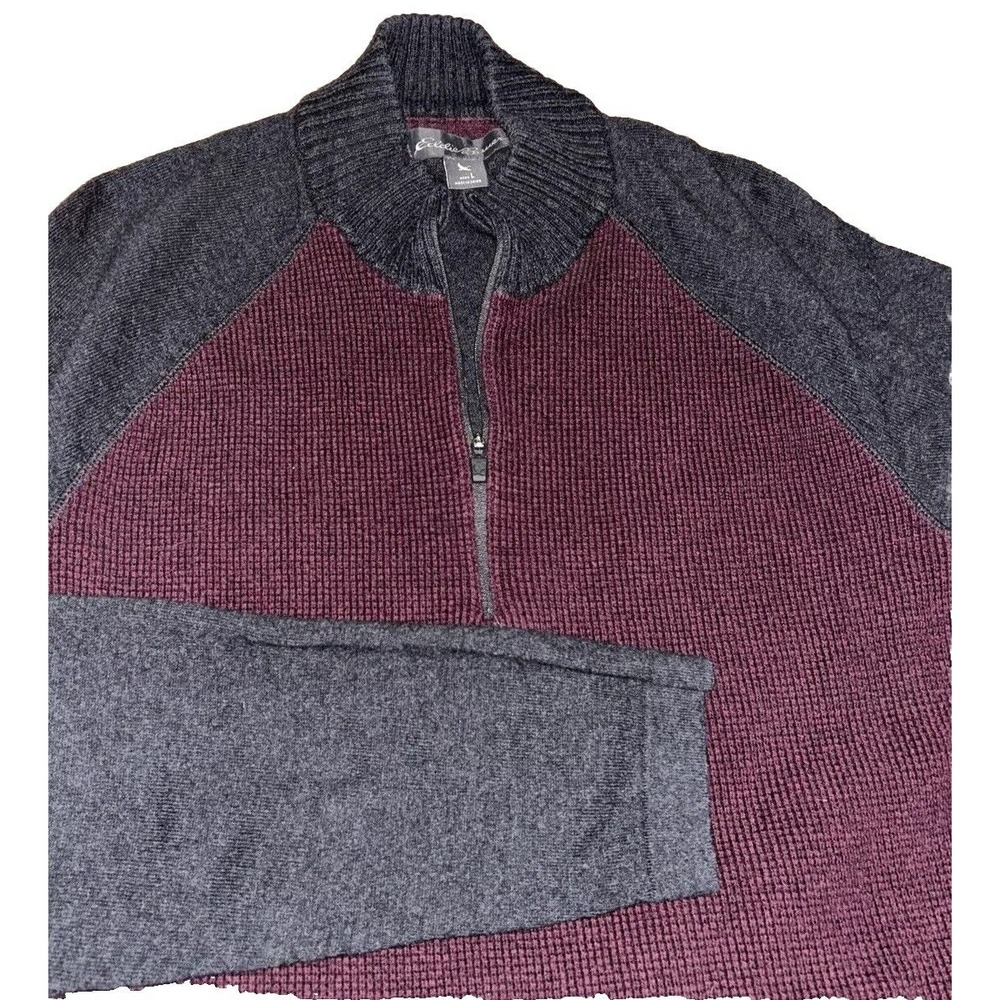 Eddie Bauer‎ Quarter Zip Sweater, Mens Large